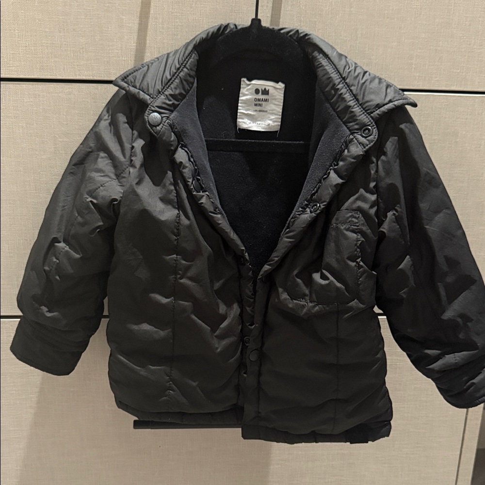 Kids Black Puffer Jacket